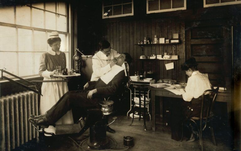 A photo of dental history
